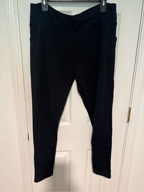 Ladies McKenna Merino Flex Woolx High-Rise Black Women's Leggings with pockets